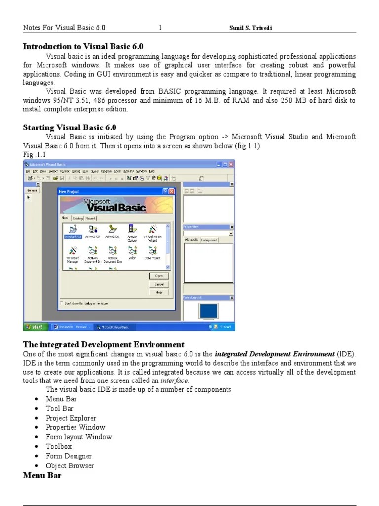 Visual Programming BCA405 Studocu