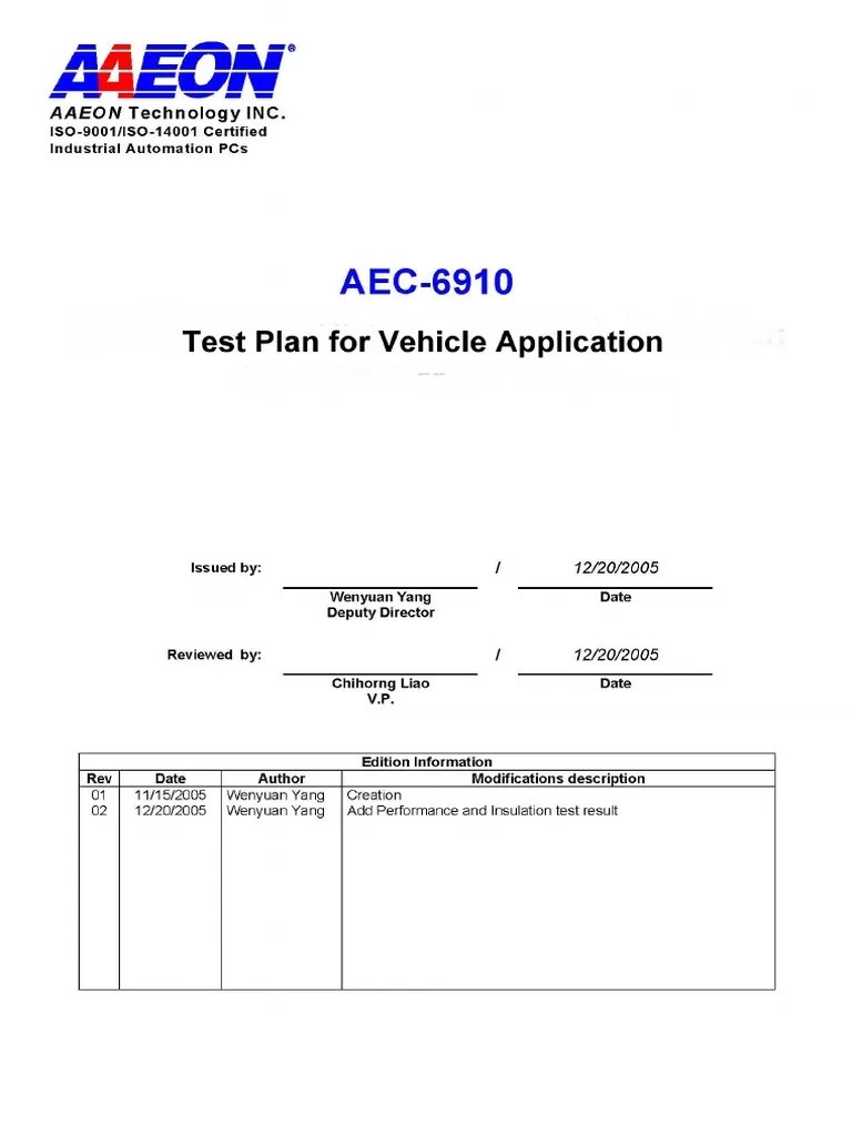 AEC6910 en50155 Test Report Electrostatic Discharge Capacitor
