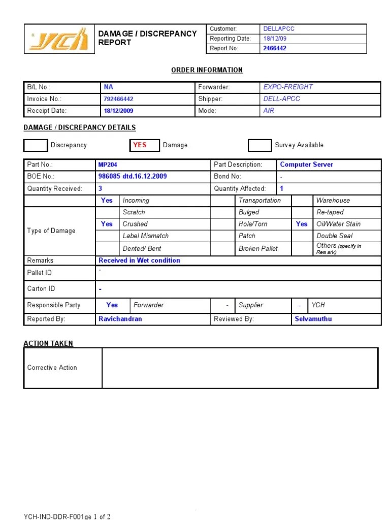 Discrepancy Report Template 2020 2024 Fill And Sign P vrogue.co