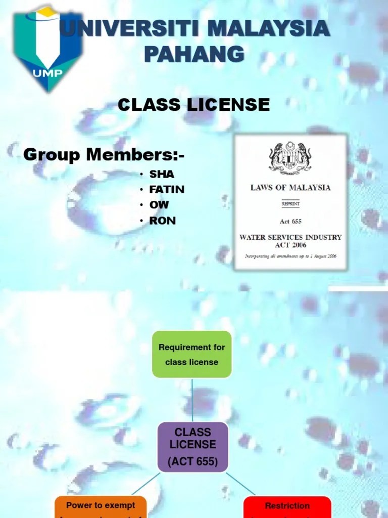 This act may be cited as the water act 2007. Water Service Act Presentation | License | Public Law