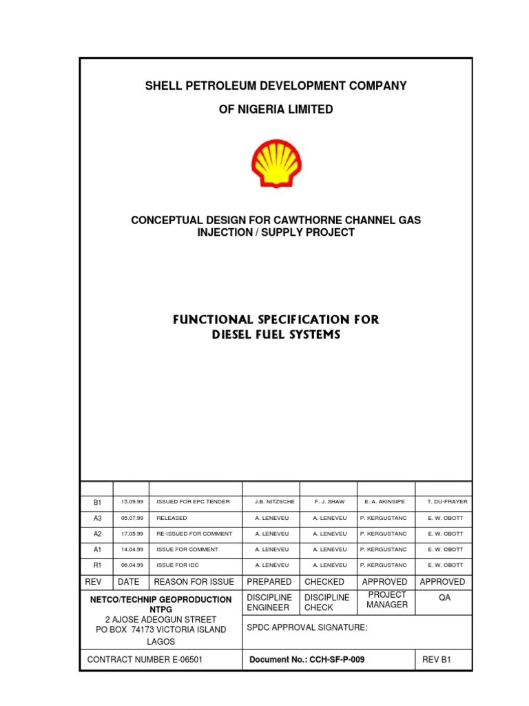 Functional Specification Diesel Fuel System.pdf Diesel Engine Diesel Fuel