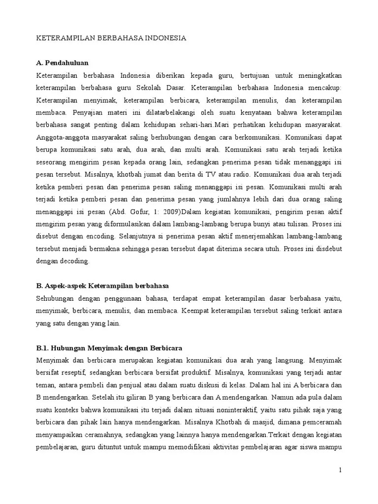 KETERAMPILAN BERBAHASA INDONESIA.doc