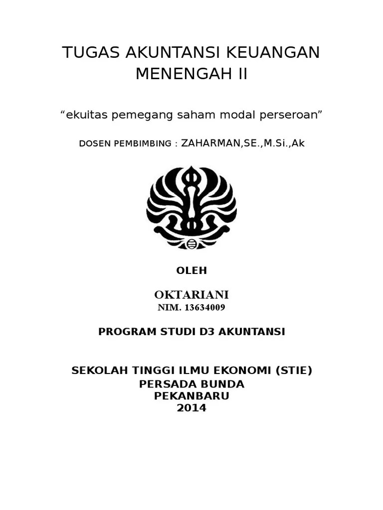 Makalah Ekuitas Pemegang Saham Modal Perseroan