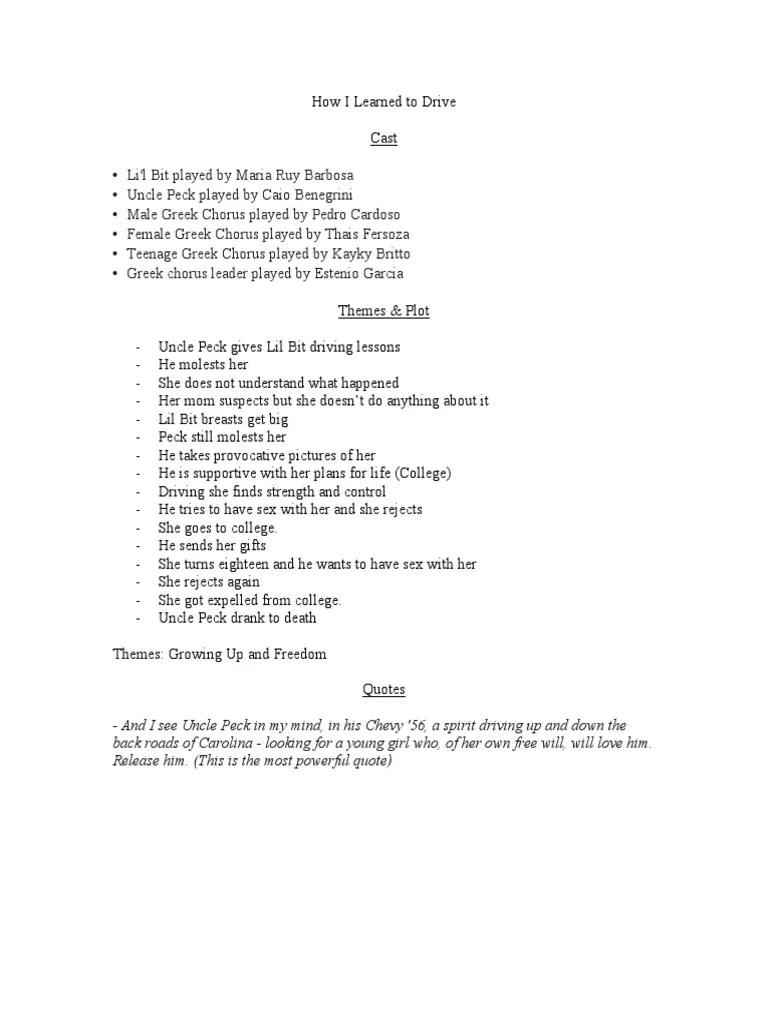 How I Learned to Drive