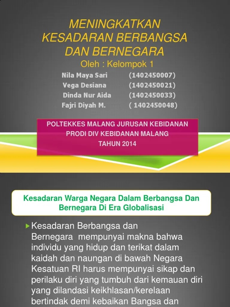menumbuhkan kesadaran berbangsa dan bernegara ppt