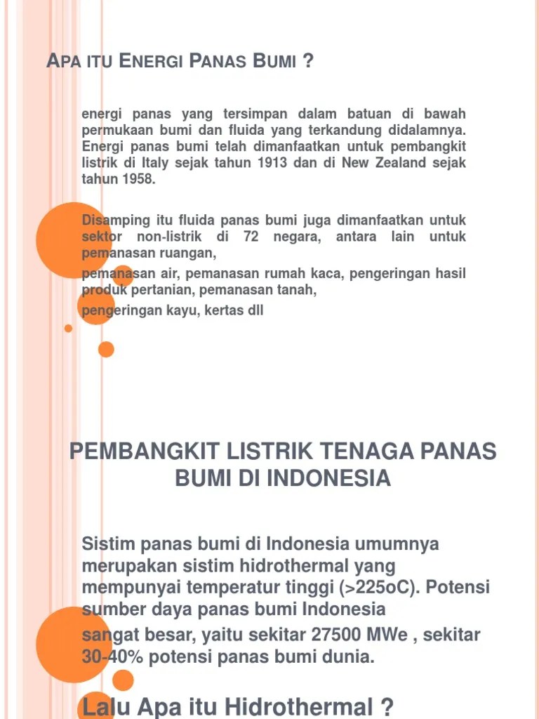 Apa Itu Energi Panas Bumi