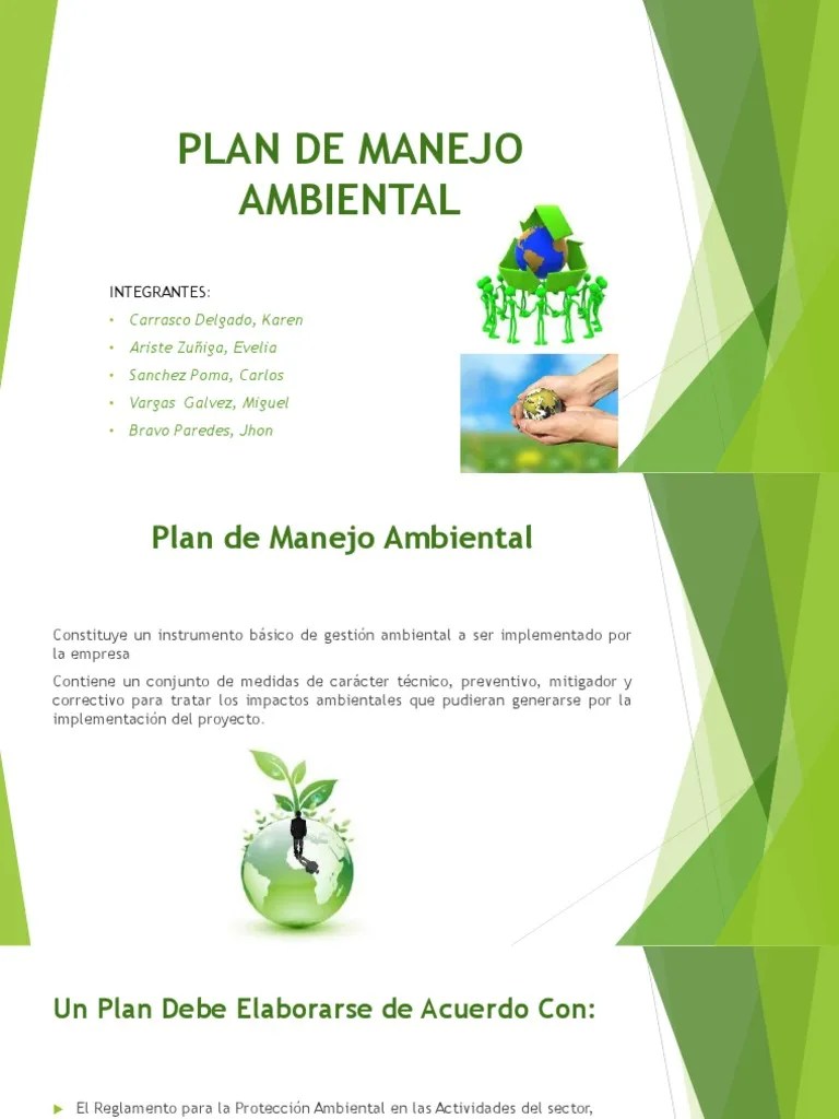 Plan de Manejo Ambiental Residuos Degradación ambiental