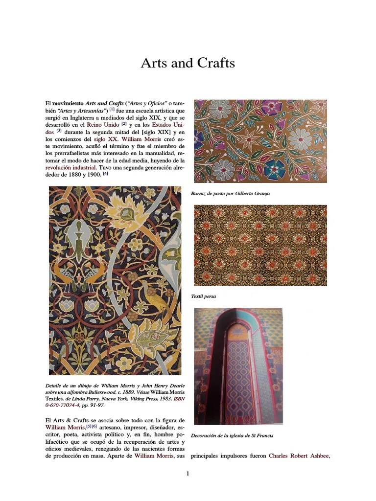 Arts and Crafts PDF Movimiento de Artes y Oficios Artes (general)
