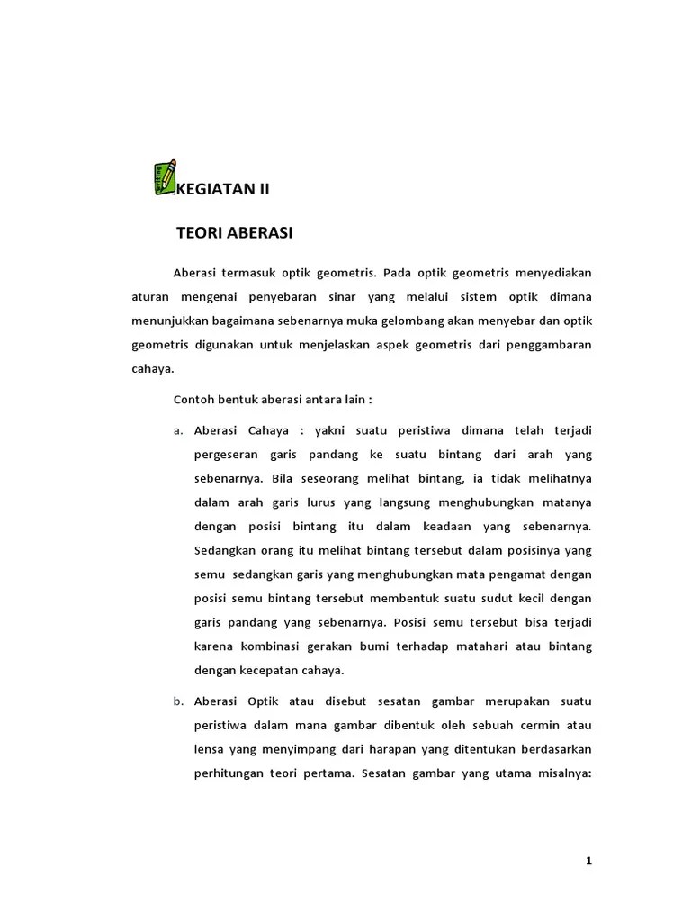 Makalah Aberasi | PDF