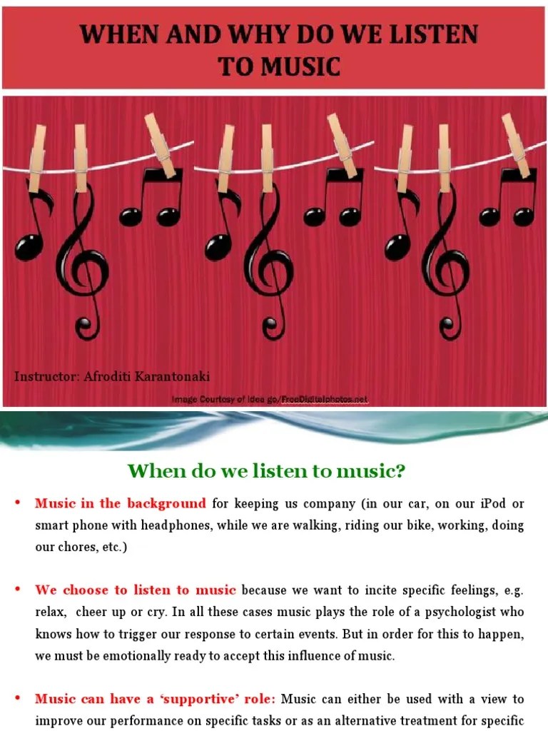 When and Why Do We Listen To Music PDF Sexual Arousal Emotions