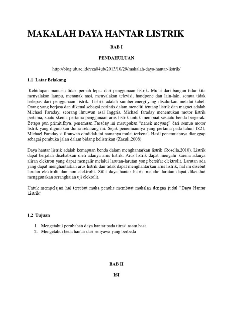 Makalah Larutan Elektrolit Dan Non Elektrolit