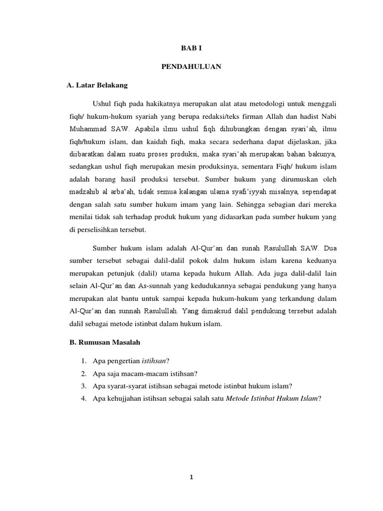 Ushul Fiqih Istihsan | PDF