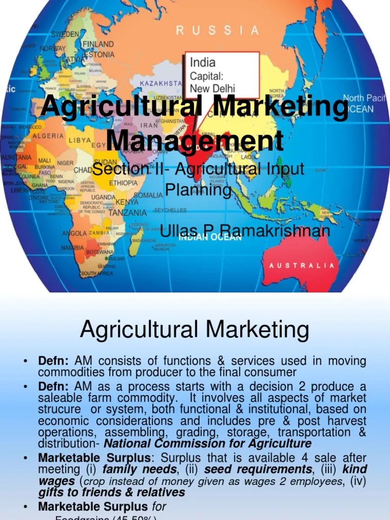 Agricultural Marketing Management.ppt Warehouse Agriculture