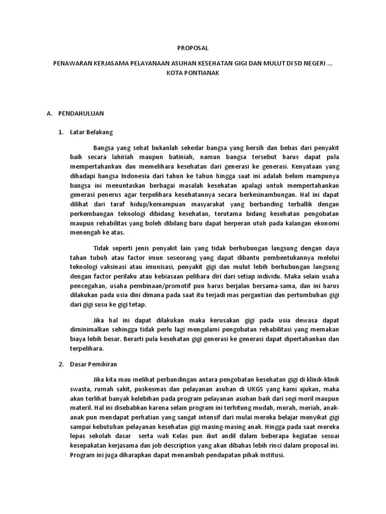 PROPOSAL PELAYANAN KESEHATAN GIGI DAN MULUT.docx