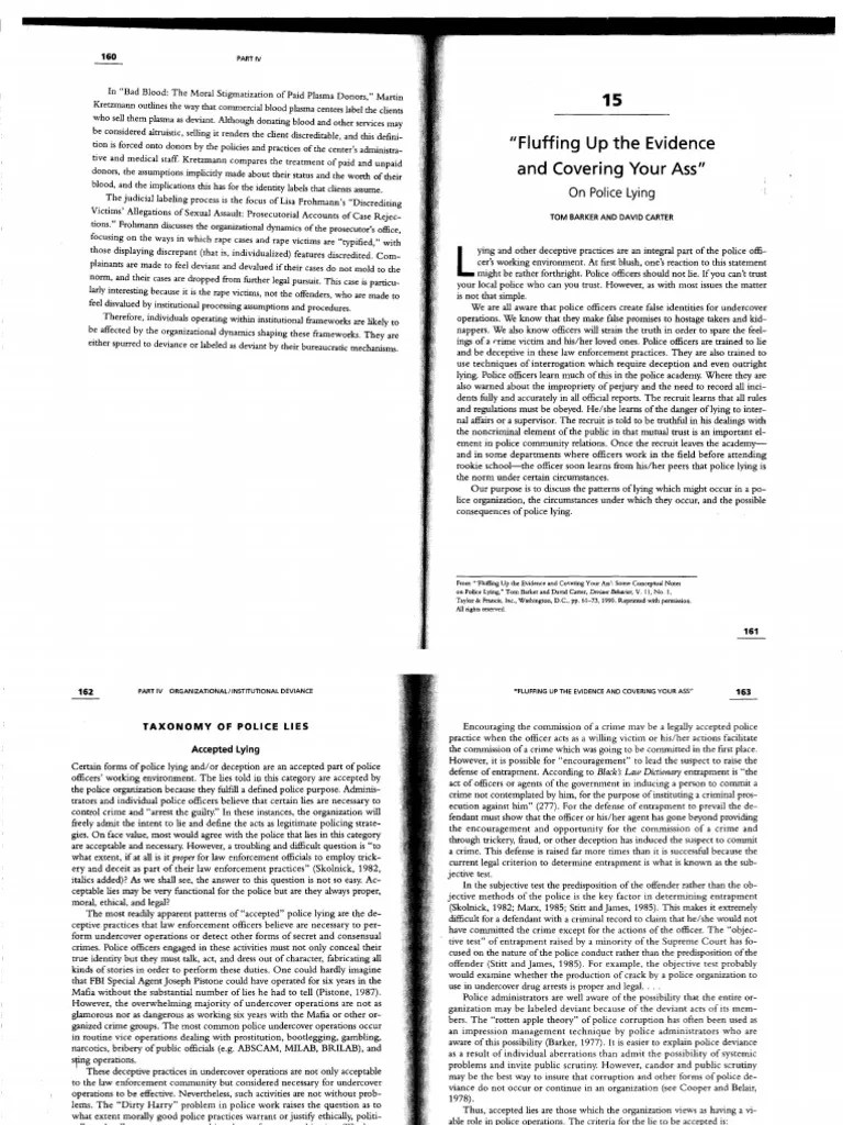 Fluffing Up The Evidence0001 PDF Entrapment Deviance (Sociology)