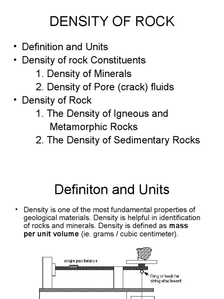 Density of Rock PDF