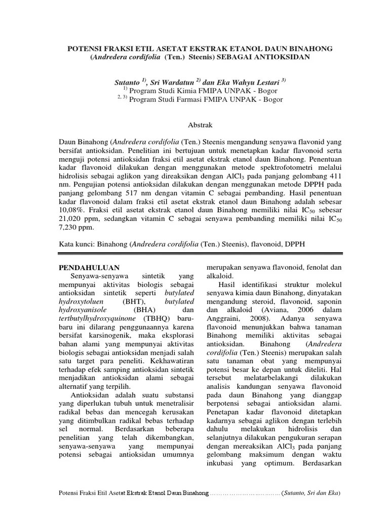 Jurnal Penelitian Antioksidan