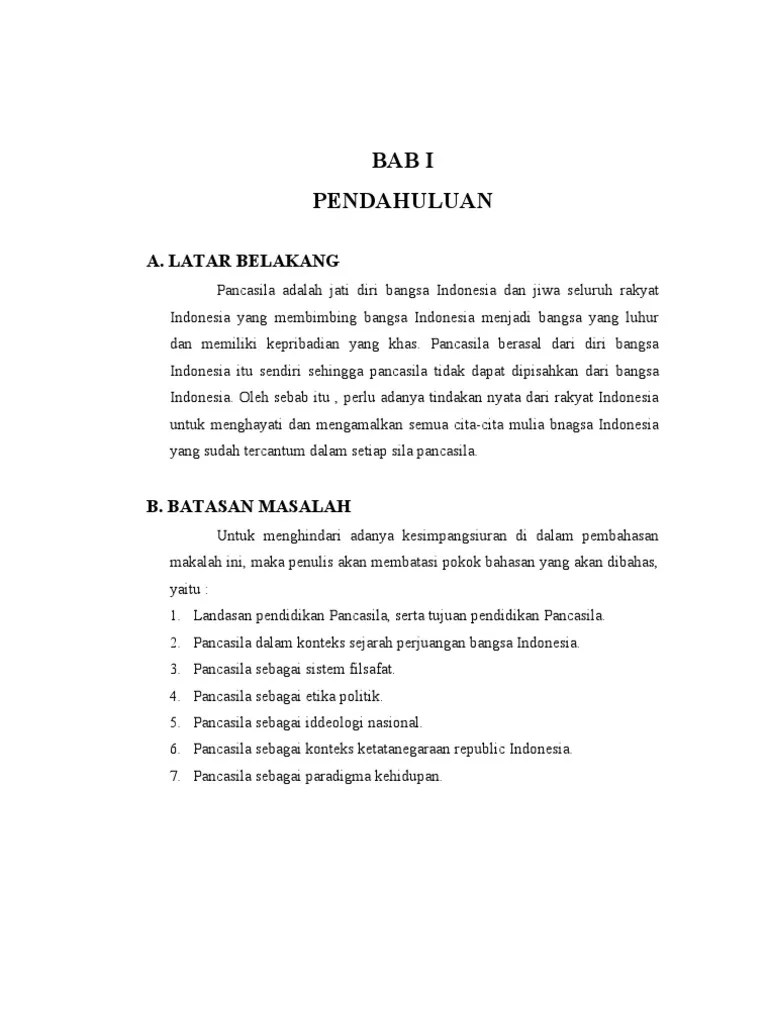 Latar Belakang Dan Tujuan Pendidikan Pancasila Terkait Pendidikan