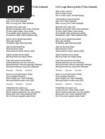 Lirik Lagu Muning Raib (Tebo Kabeak) | PDF