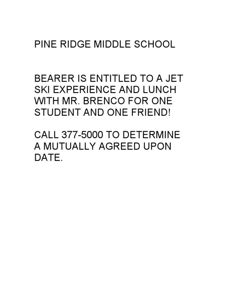 Pine Ridge Middle School PDF
