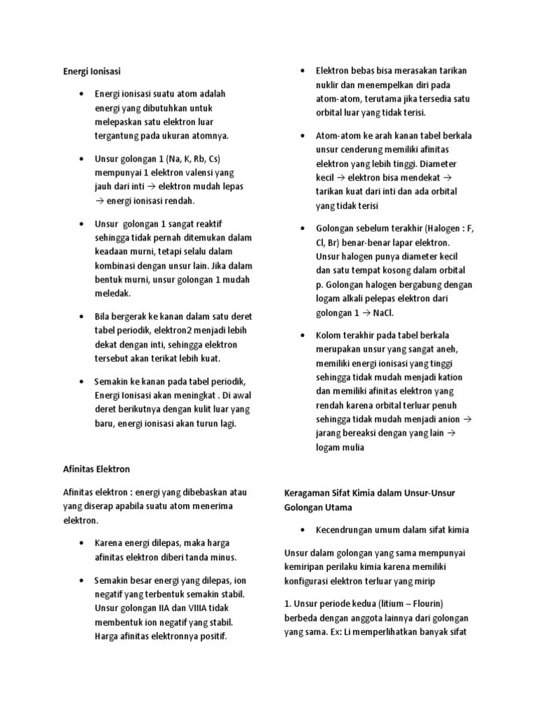 Energi Ionisasi | PDF