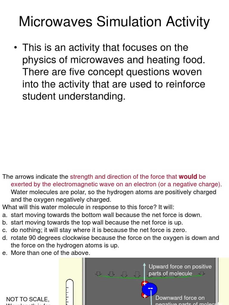 Lecture 25 SIM (Microwaves) PDF Properties Of Water Molecules