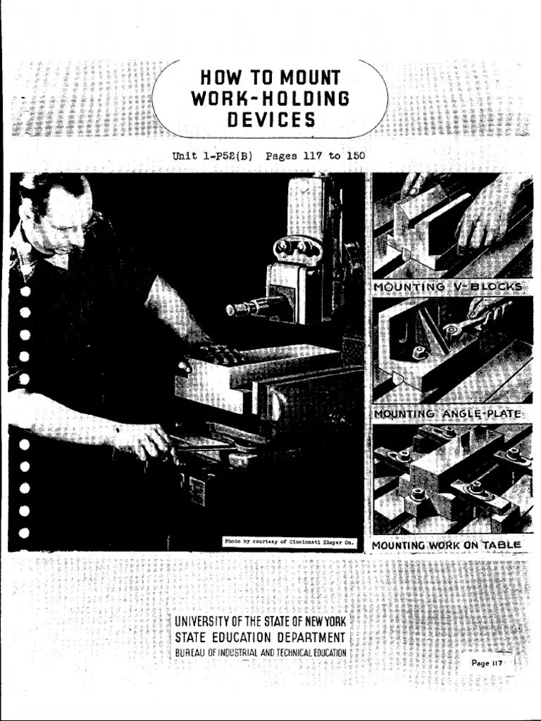 Shaper Work Section 07 How To Mount Work Holding Devices PDF