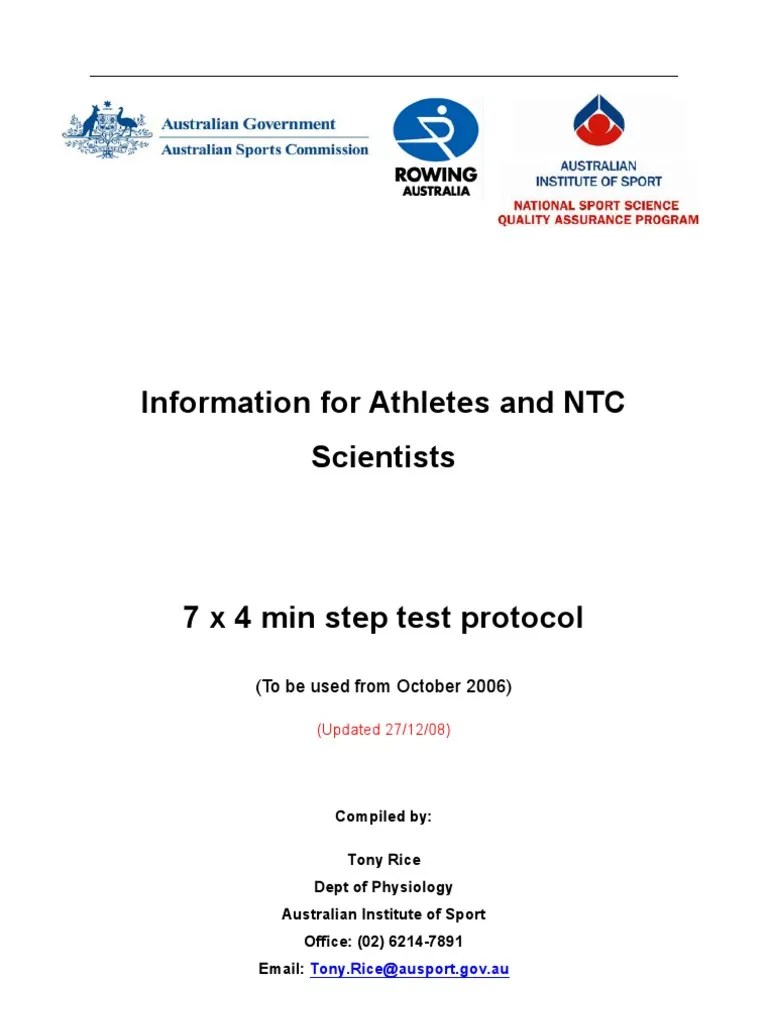 Protocol Step Rowing PDF Nature