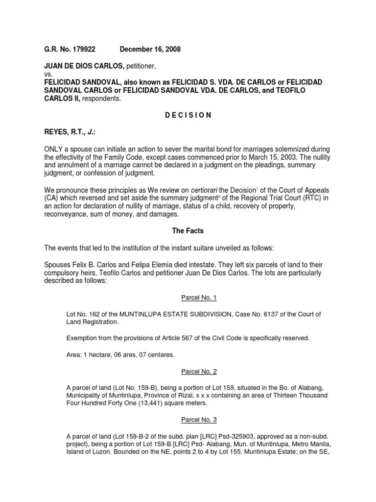 REM Cases Annulment Summary Judgment