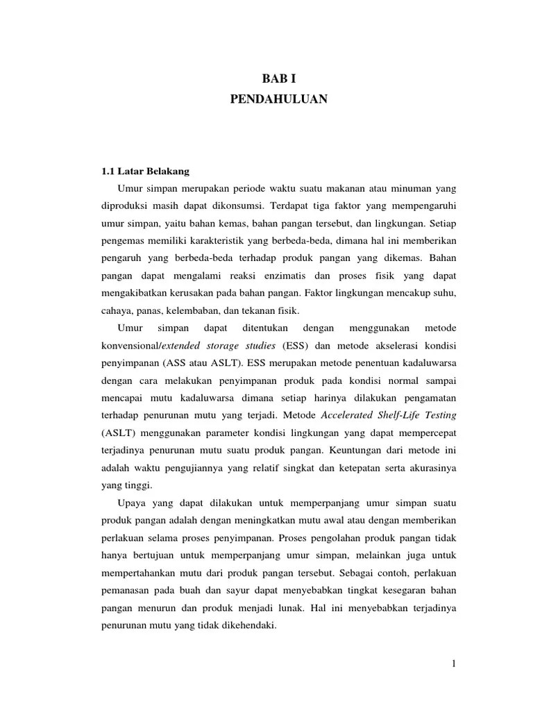 Shelf Life (Umur simpan)