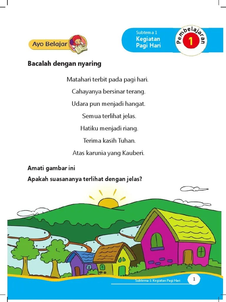 Contoh Gambar Pemandangan Untuk Anak Sd Kelas 1
