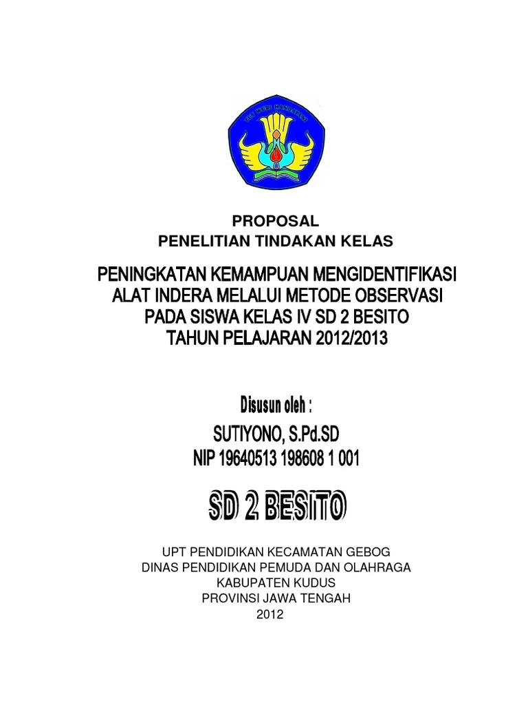 Proposal Ptk Ipa Kelas IV Alat Indera Observasi