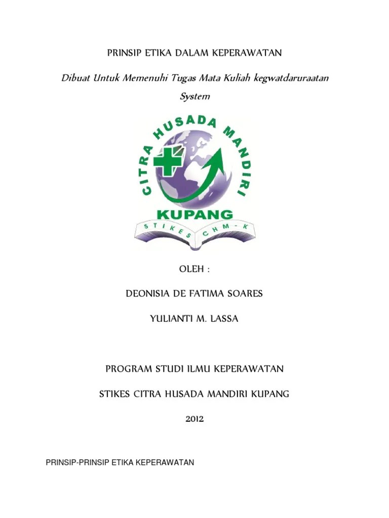 Prinsipprinsip Etika Keperawatan