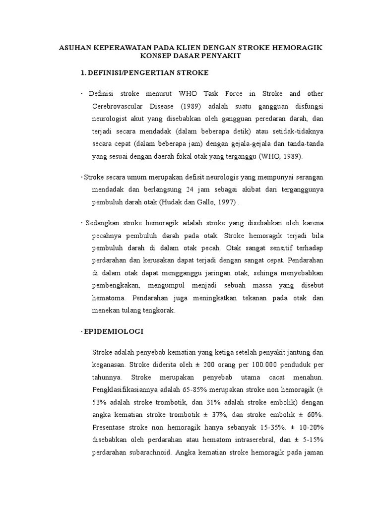 Askep Stroke Hemoragik