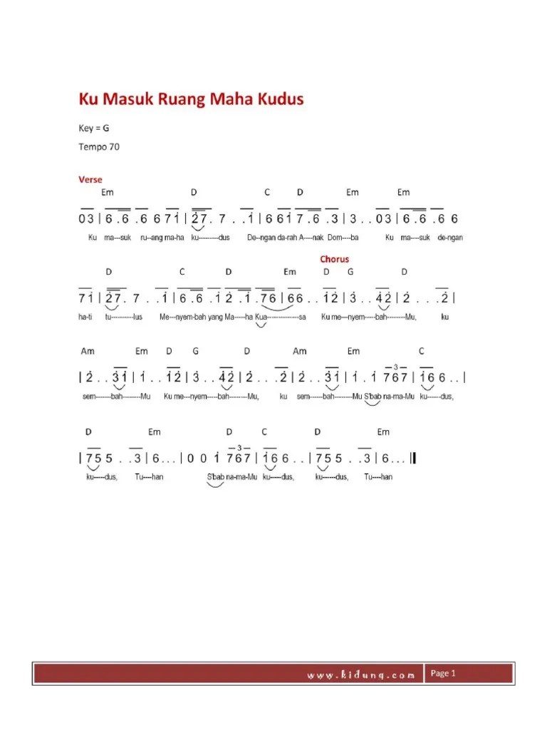 Ku Masuk Ruang Maha Kudus | PDF