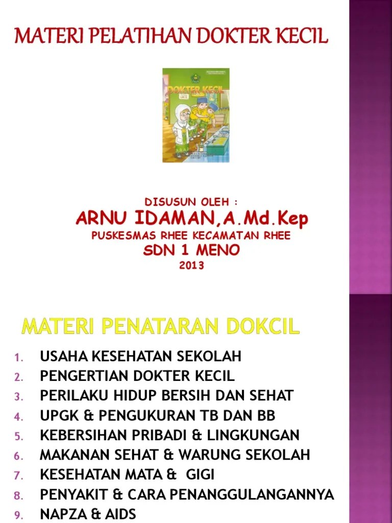 Materi Pelatihan Dokter Kecil