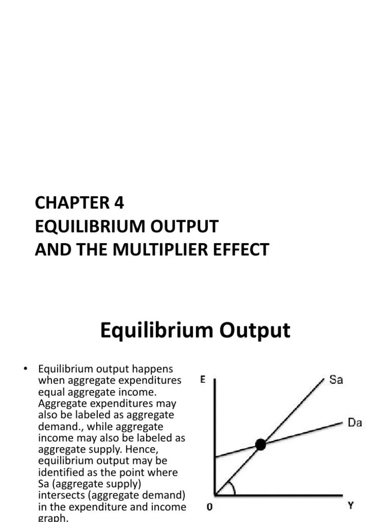 Chapter 4 Equilibrium Output and Multiplier Effect Output (Economics