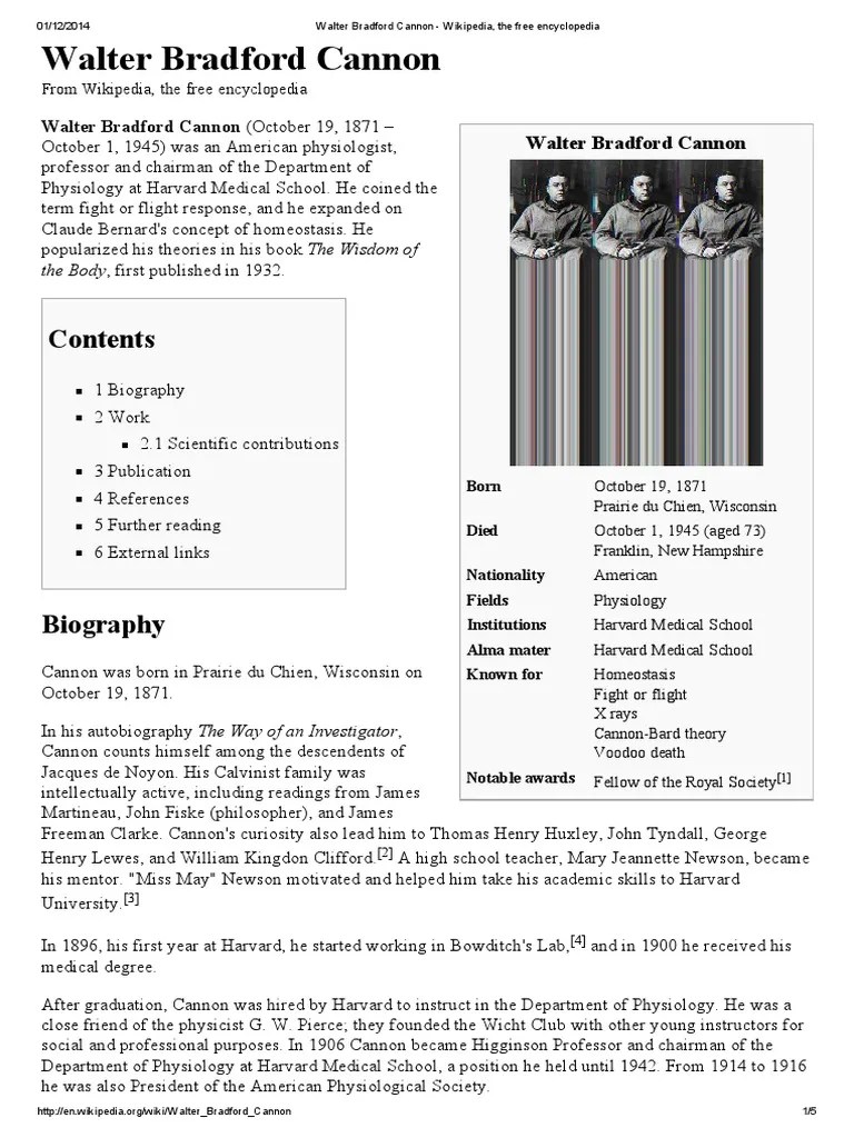 Walter Bradford Cannon PDF