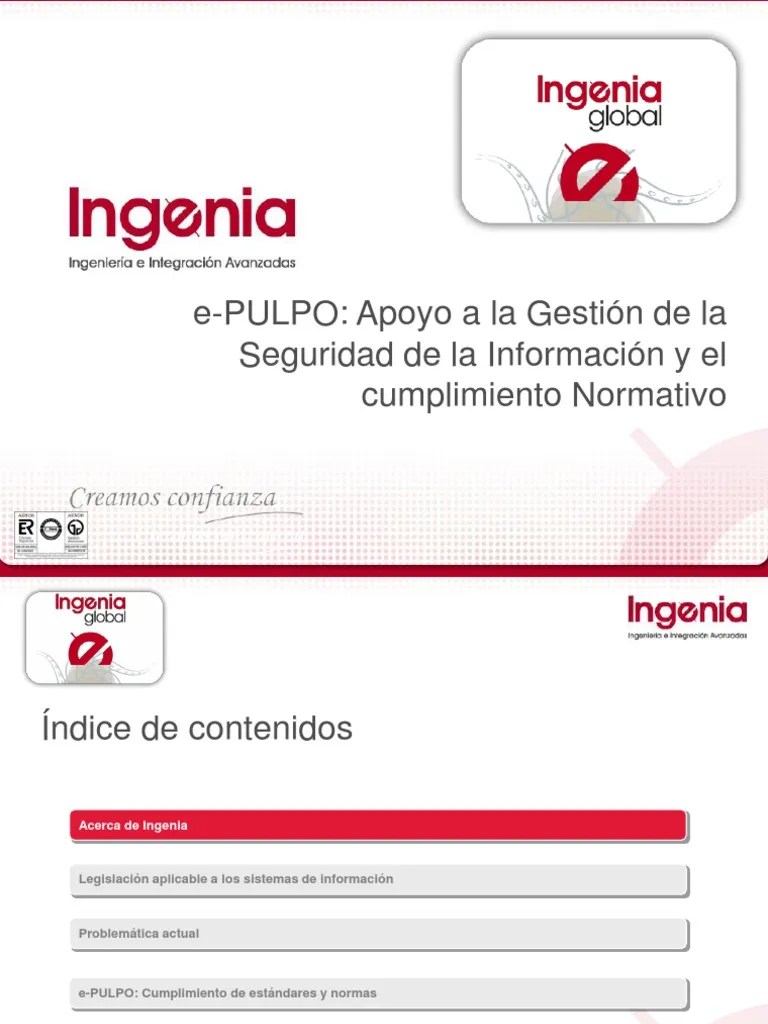 ePULPO Seguridad de la InformaciÃƒÂ³n PlanificaciÃ³n InformÃ¡tica