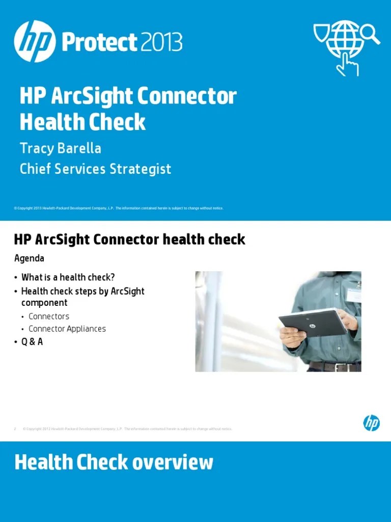 ArcSight Connector Health Check PDF Oracle Database