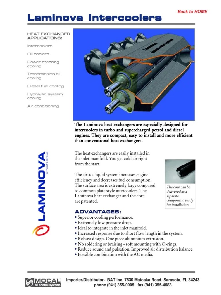 Laminova Intercoolers Laminova Intercoolers Laminova Intercoolers