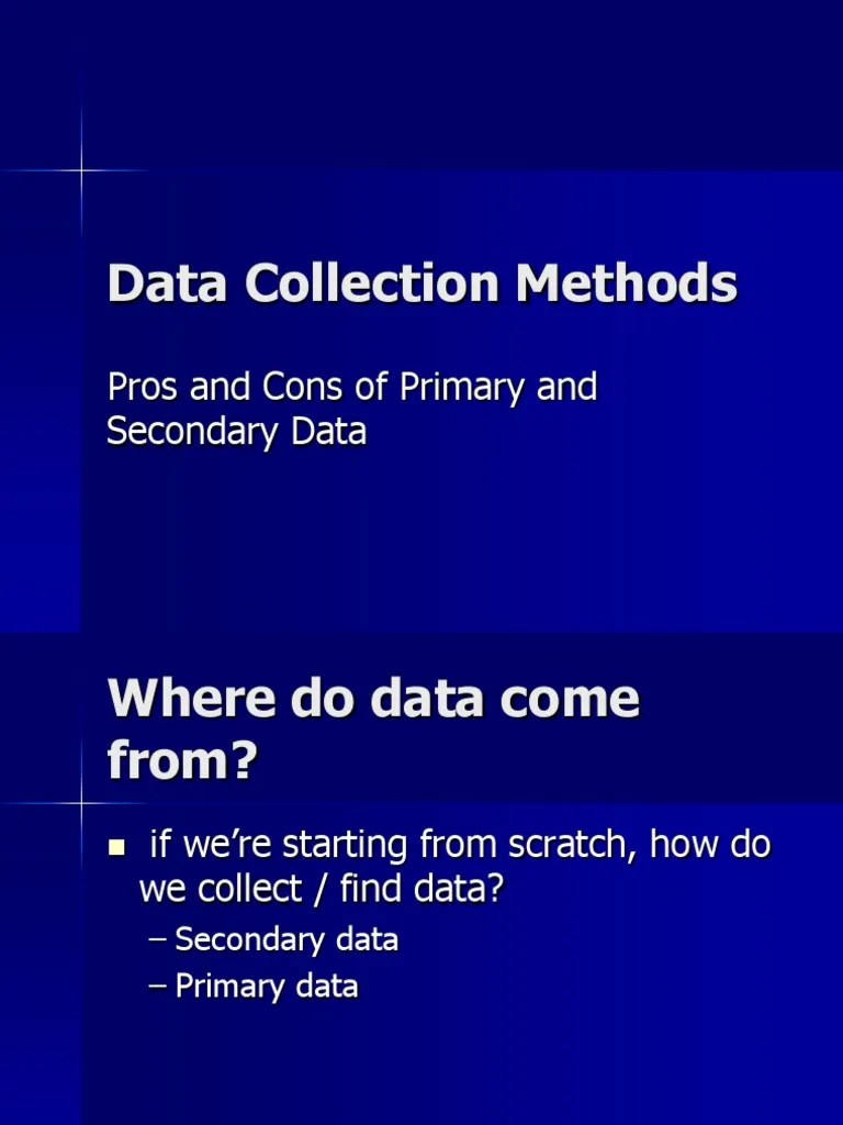 Data Collection Methods PDF Data Research Methods