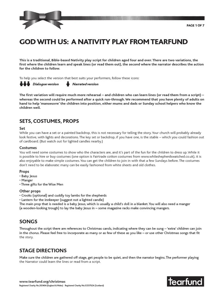 Nativity Play Script PDF Biblical Magi Mary, Mother Of Jesus