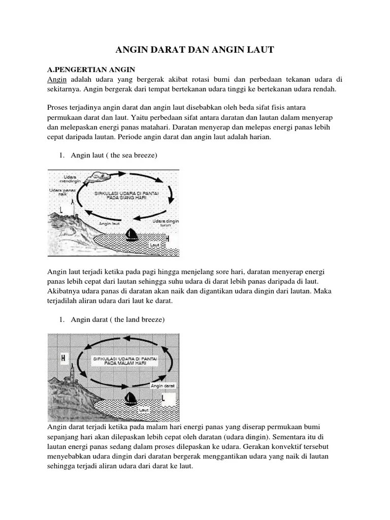 Angin Darat Dan Angin Laut | PDF