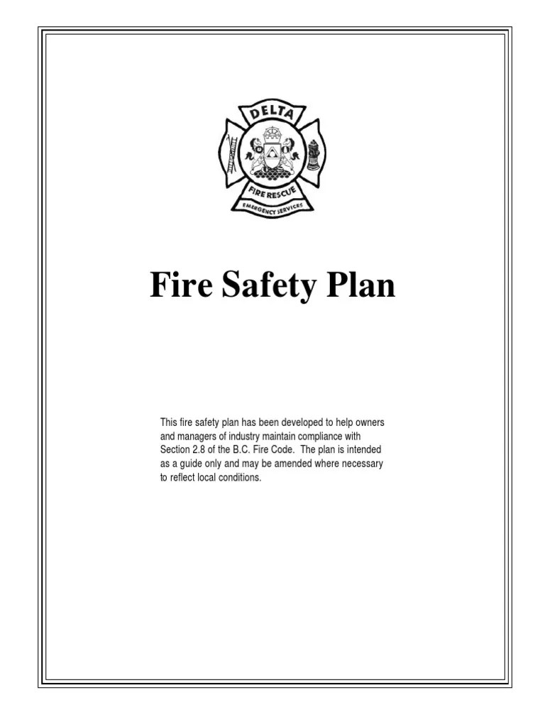 Fire Safety Plan Templatezx | PDF | Fire Safety | Fire Sprinkler System