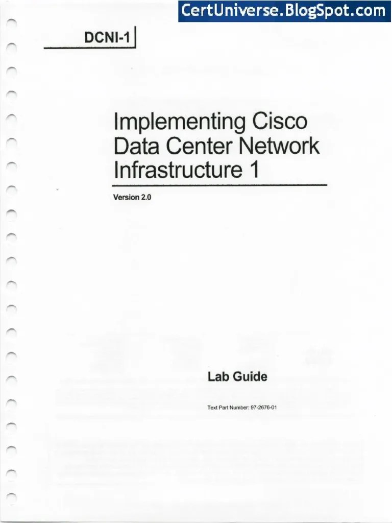 CISCO DATA CENTER NETWORK Lab PDF PDF