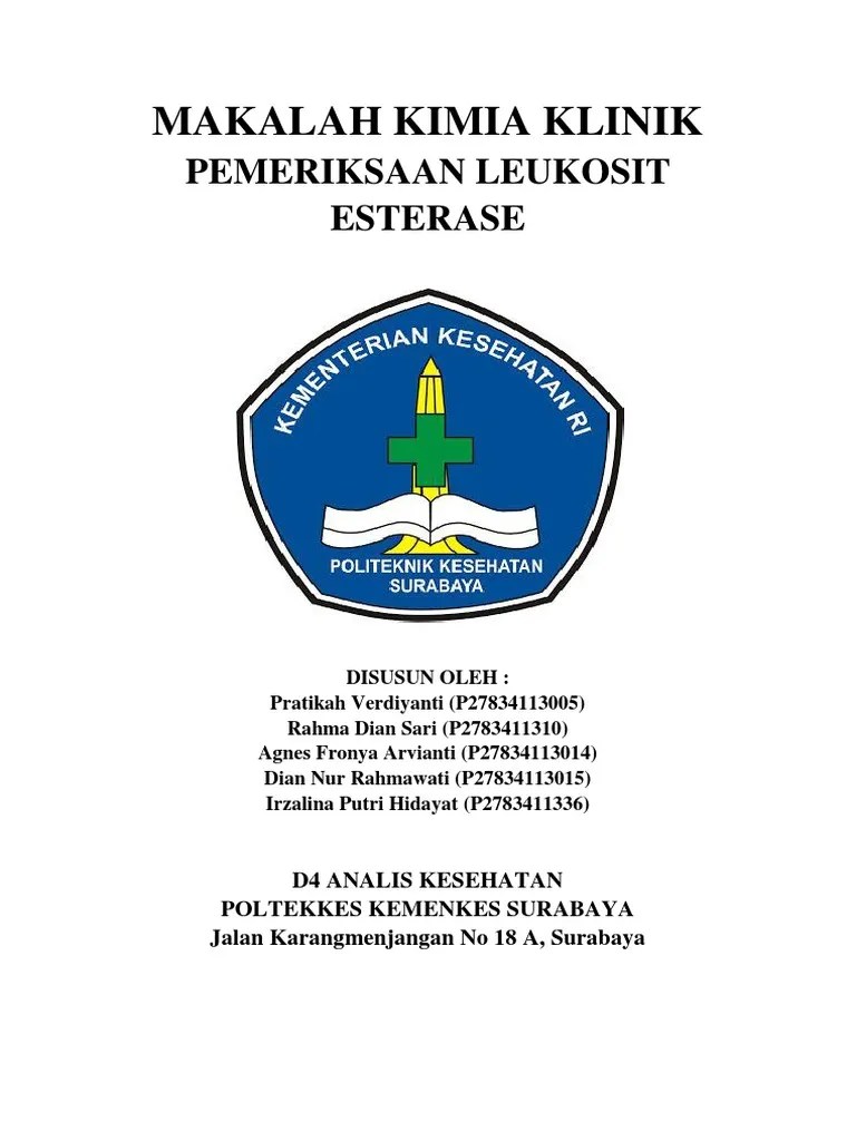 Makalah Kimia Klinik Leukosit Esterase PDF