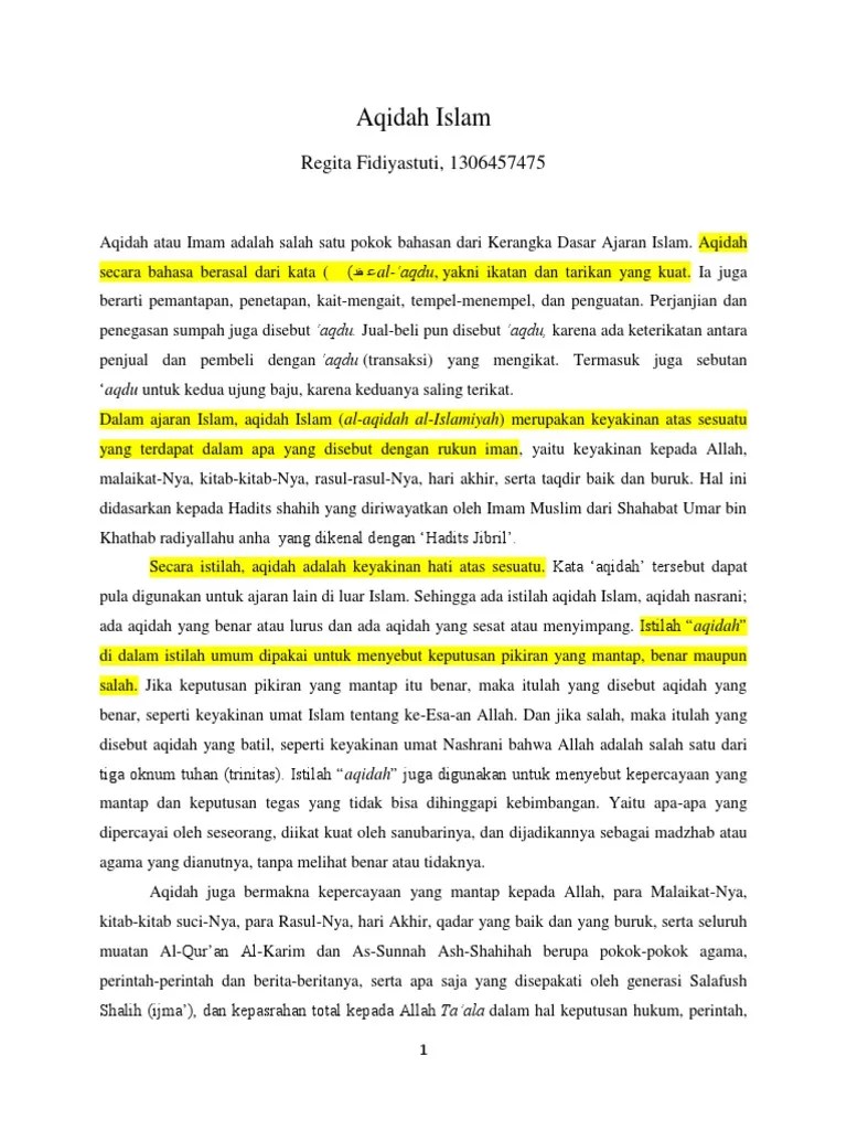 Aqidah Islam | PDF