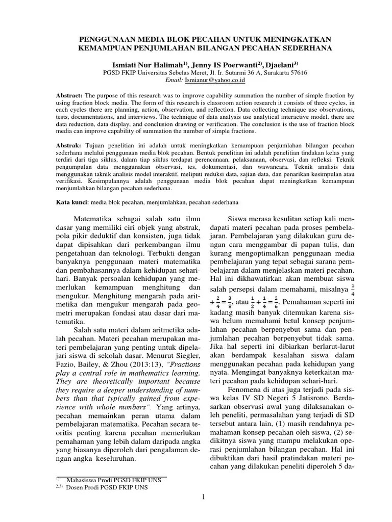 Jurnal Media Pembelajaran Matematika