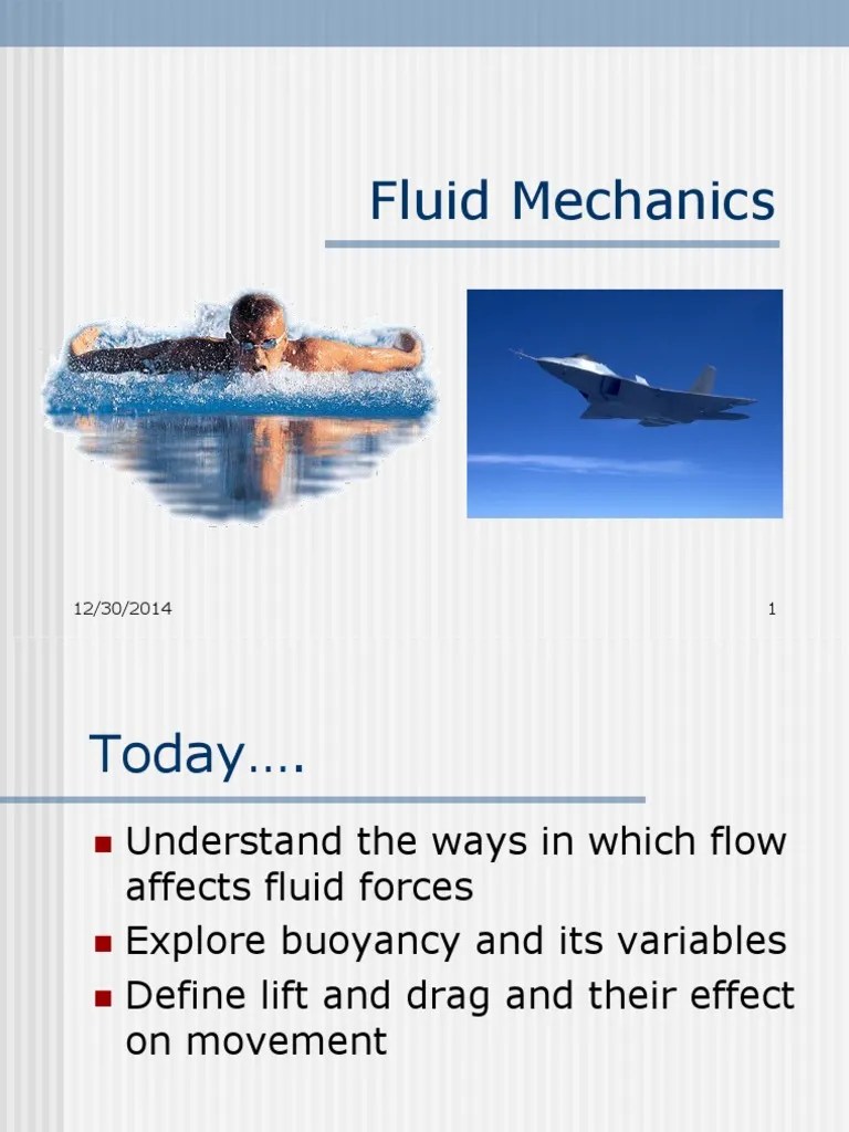 Fluid Mechanics Drag (Physics) Buoyancy